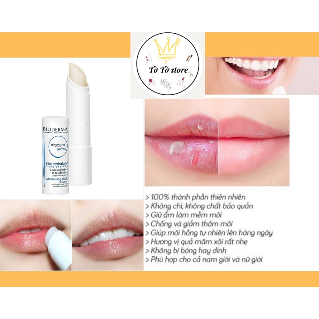 Son Dưỡng Ảm cho Môi Bio Atoderm Lèvres Stick [CÓ ẢNH THẬT]