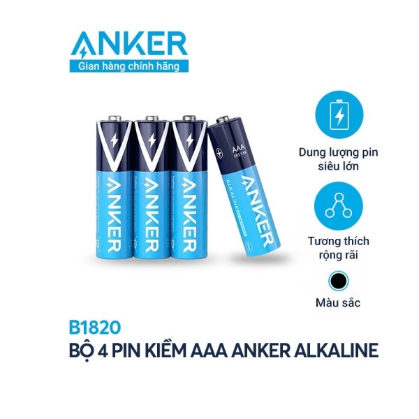 Pin Kiềm AAA ANKER Alkaline (Bộ 2 Pin/4 Pin) - B1820