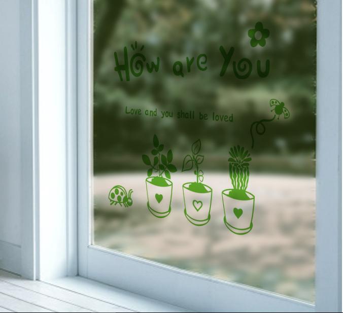 [HCM]Decal Dán Kính Cao Cấp - How Are You (60x58 )-DK7040