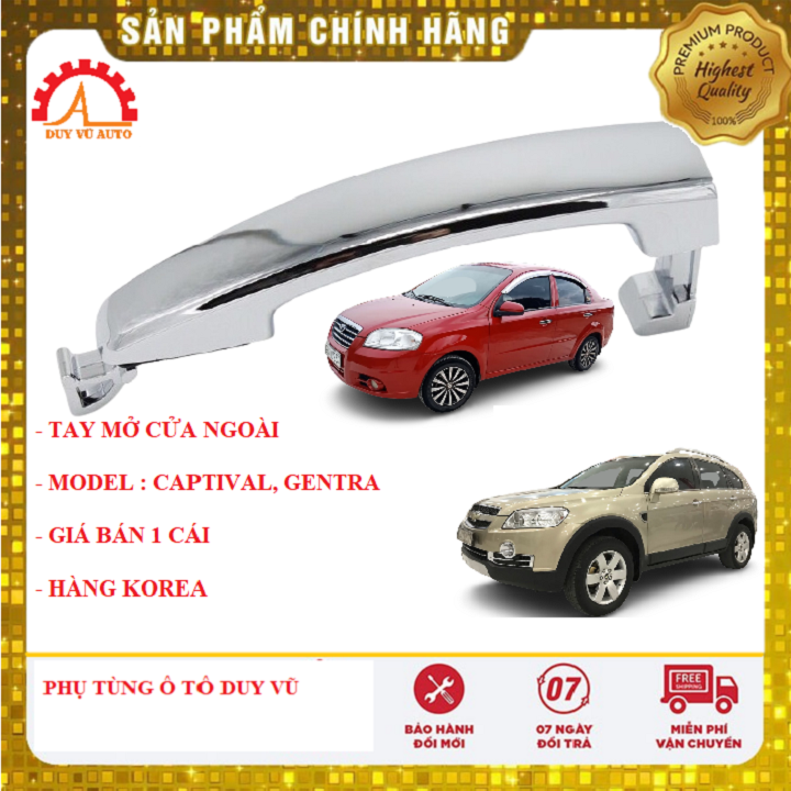 tay mở cửa ngoài deawoo gentra, captival