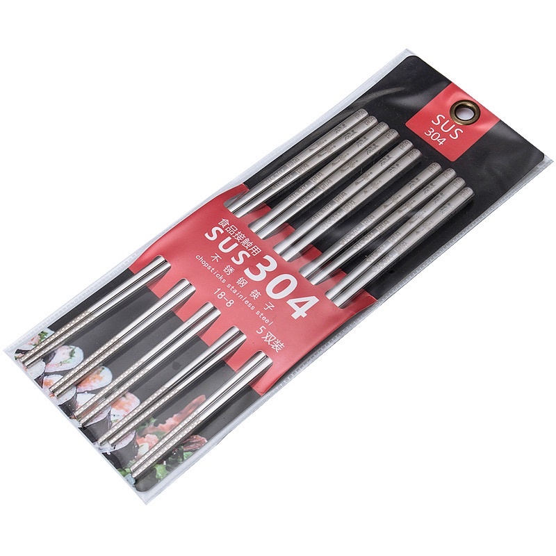 [SALE] Đũa Inox 304 SUS HQ - Hộp 5 Đôi