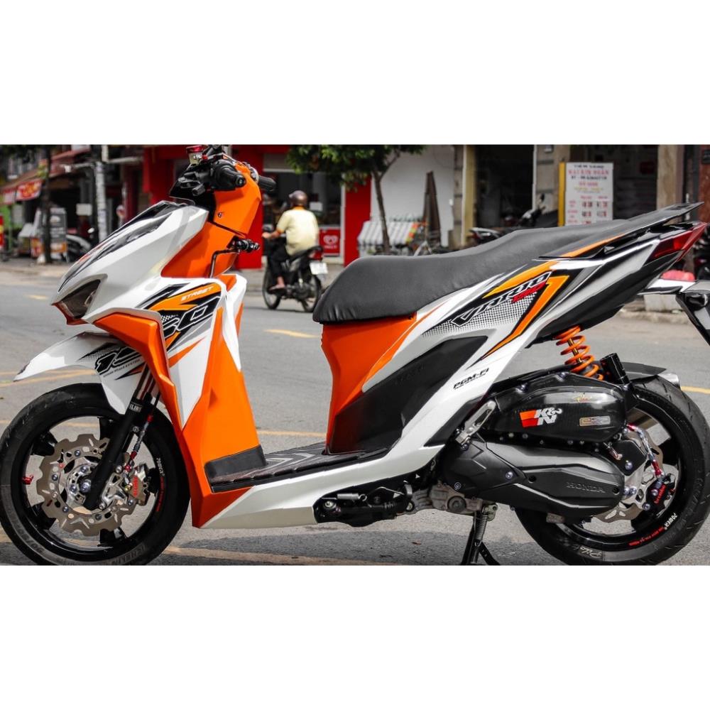 Tem rời vario 125 - vario 150 dán xe trắng phối đen cam xanh