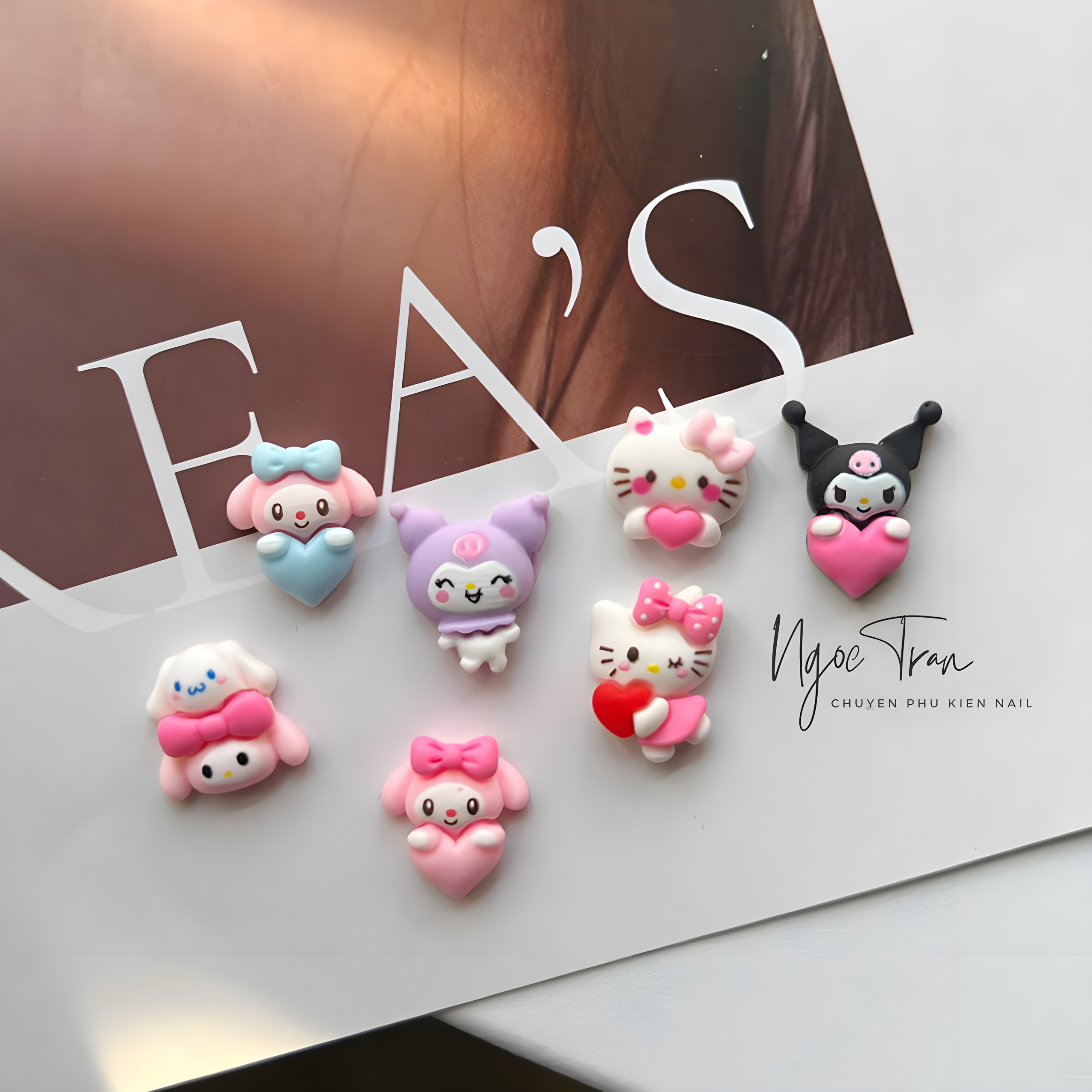 [Ảnh thật] Charm Thú Hoạt Hình Sanrio Trang Trí Móng Hàn Quốc