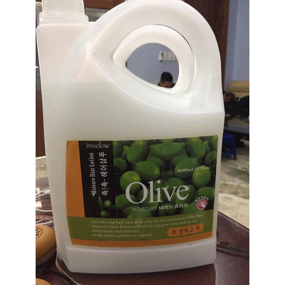 Dầu gội can 4500ml olive - dầu can olive 4,5l