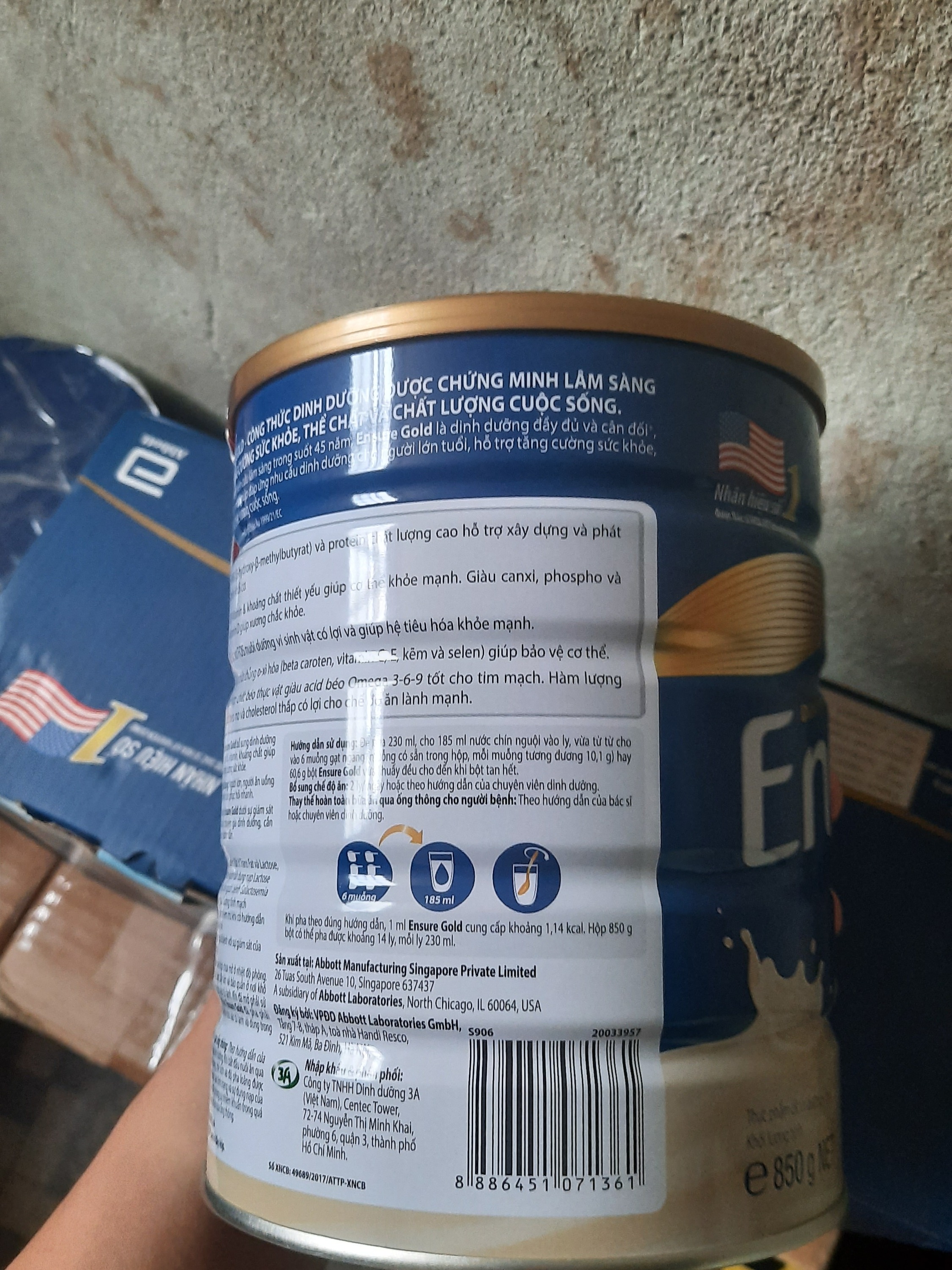 [HCM]Lon Sữa Bột Ensure Gold Hương Vani 850g