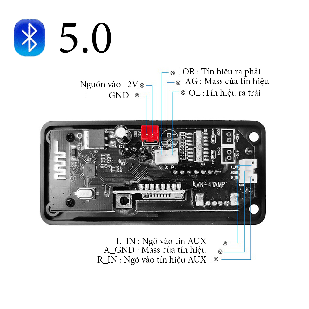 Mạch Bluetooth loa kéo 5.0 blu tút