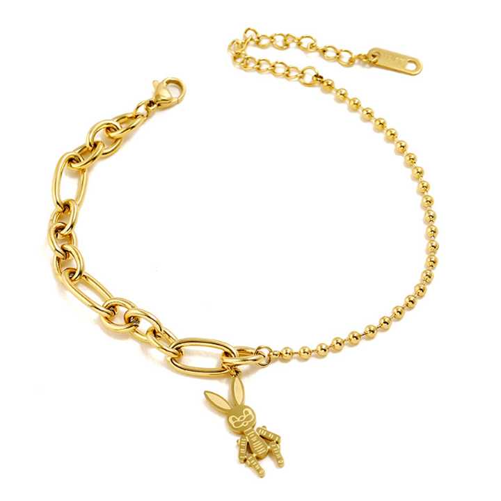 Lắc tay nữ chú thỏ mạ vàng  24k thời thượng không đen không gỉ xài nước tốt - Người Đẹp Vì Lụa