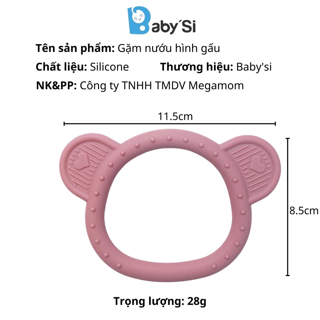 Gặm Nướu Silicon Hình Gấu,Gặm nướu cho bé