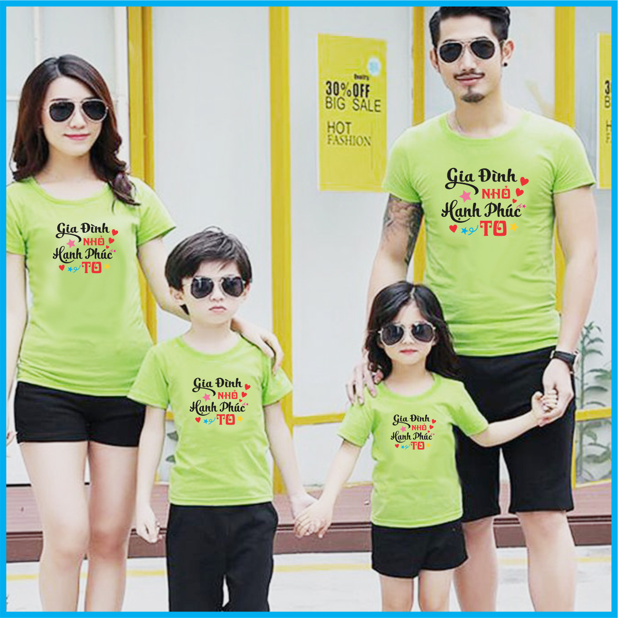 Áo thun - Gia đình nhỏ, Hạnh phúc to