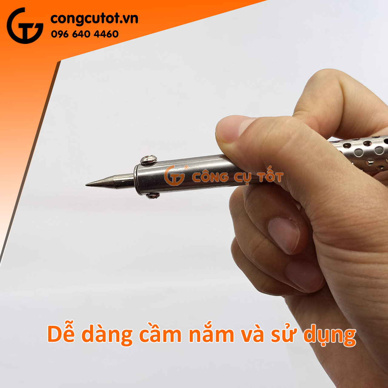 Mỏ hàn nhiệt 60W mũi nhọn cán nhựa