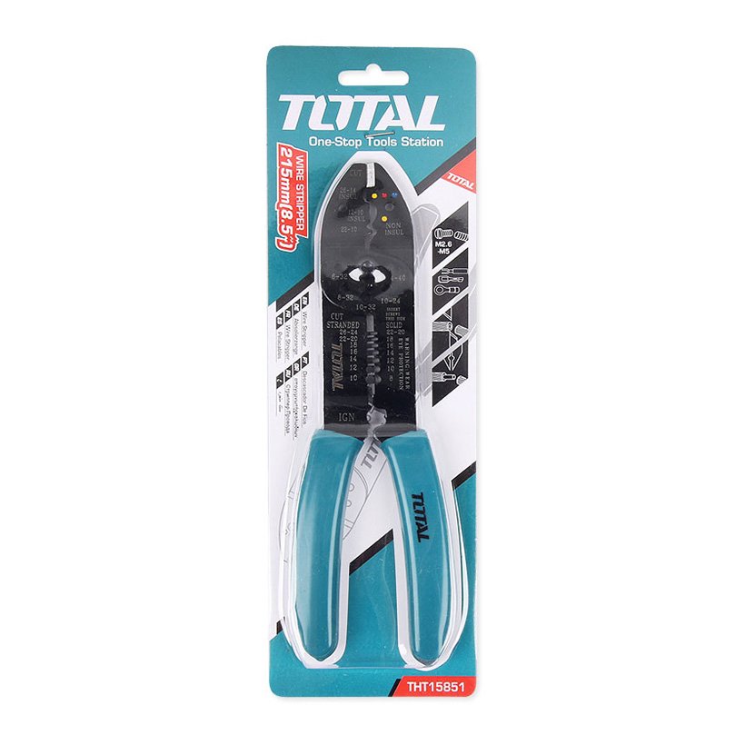 Kềm tuốt dây điện 8.5" Total THT15851