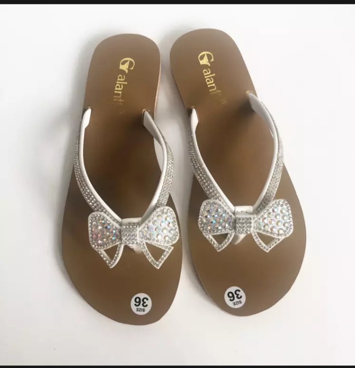 dép xỏ ngón nữ đính may xoàn nơ