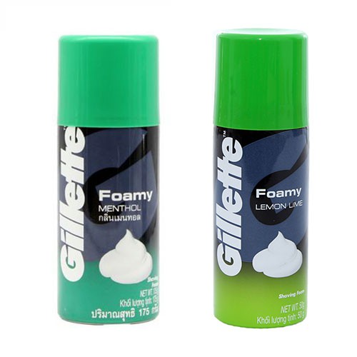 [HCM]Bọt cạo râu Gillette Foamy Methol 175g