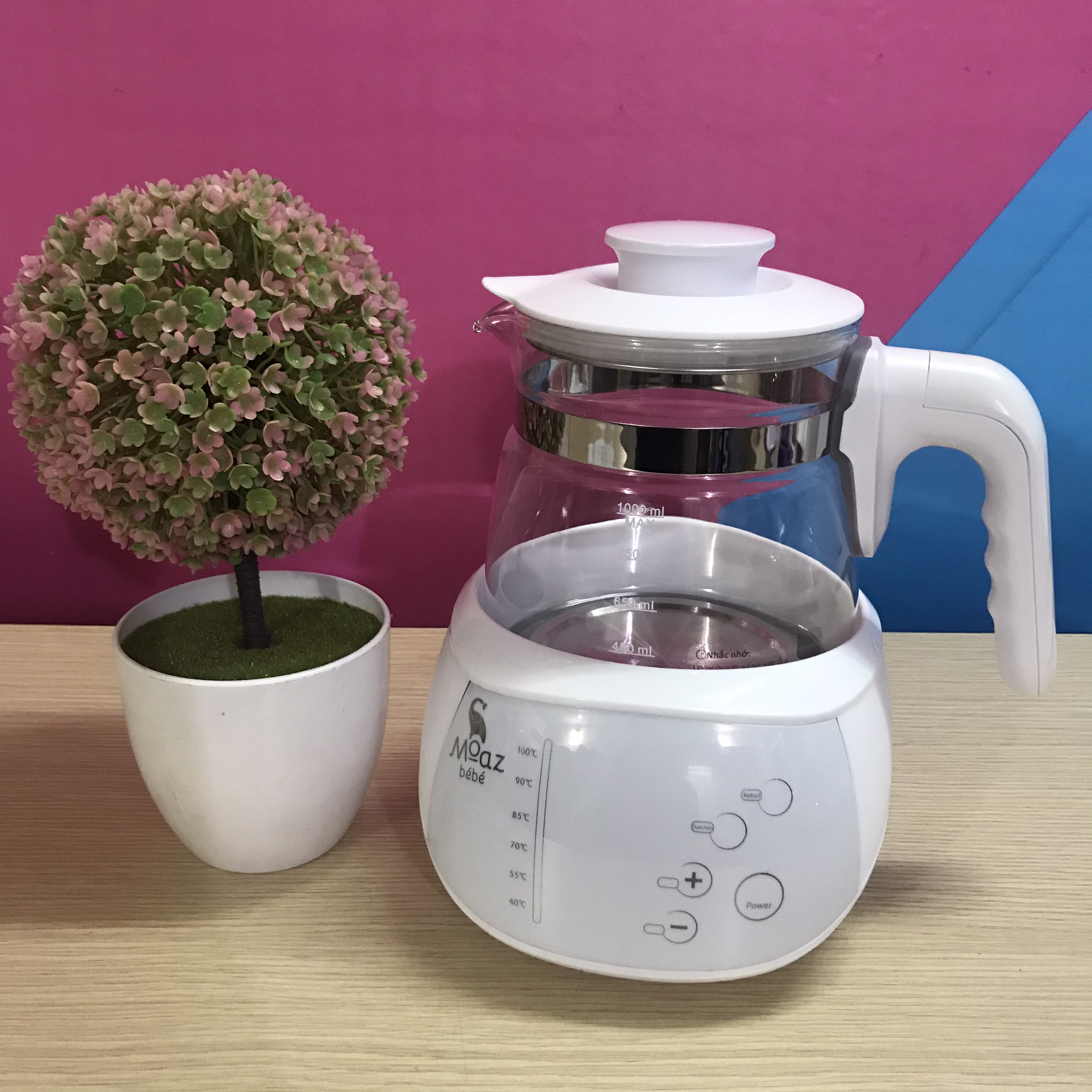 BÌNH ĐUN NƯỚC THÔNG MINH MOAZ BEBE 1000ML