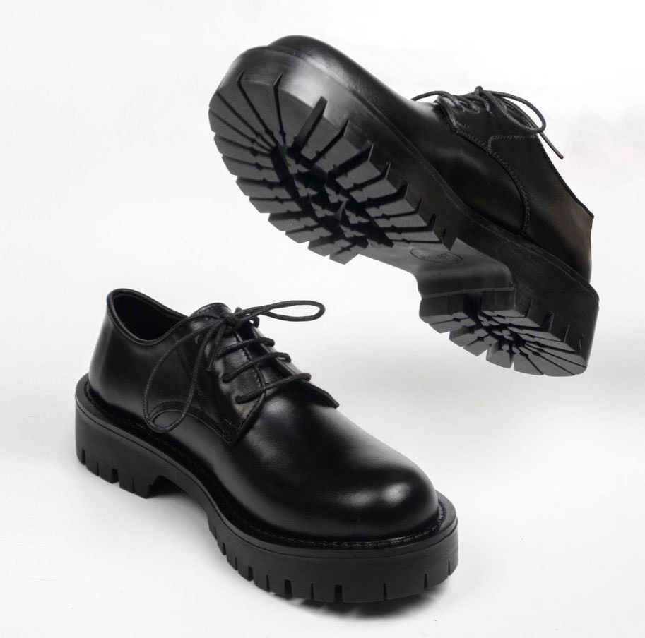 [Tặng vớ khi mua kèm giày] Giày đốc chucky basic trơn da mềm đế tăng chiều cao 5cm giày oxfords đế cao