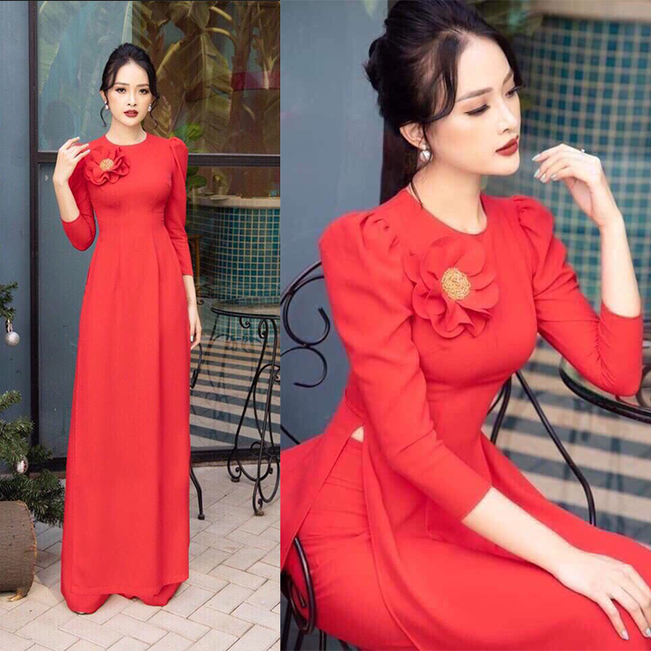 Áo dài cách tân bông hoa AD1