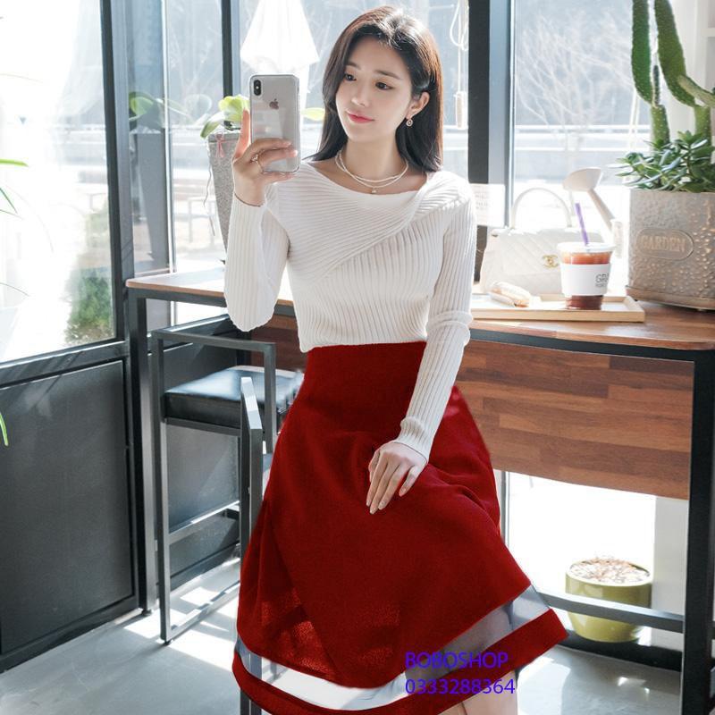 Chân váy xòe phối lưới Nana