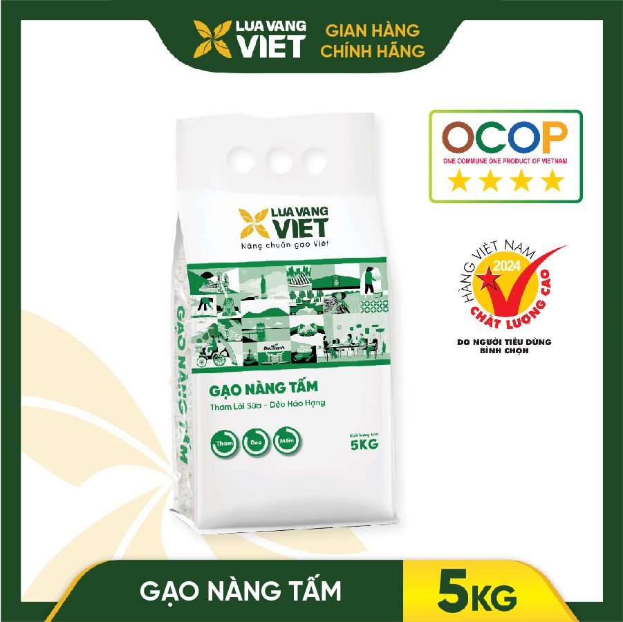Gạo Lúa Vàng Việt Nàng Tấm bao 5kg
