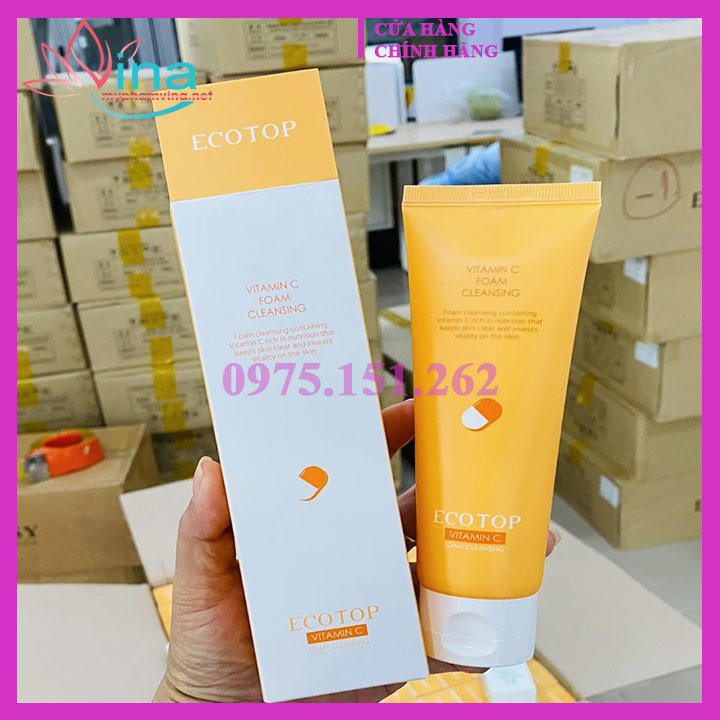 SỮA RỬA MẶT ECOTOP VITAMIN C FOAM CLEANSING 120ML