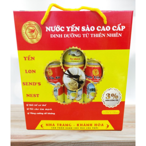 Combo 2 túi nước yến sào sends nest cao cấp lon chưng đường phèn