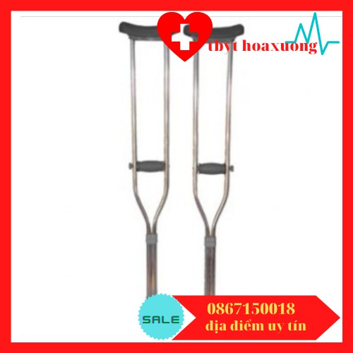 [giá tốt] Đế cao su nạng inox Việt Nam-1 đôi