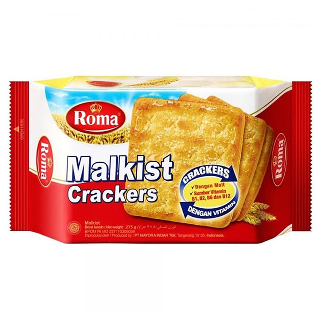 Bánh ROMA Malkist Cream Crackers Mayora 107g