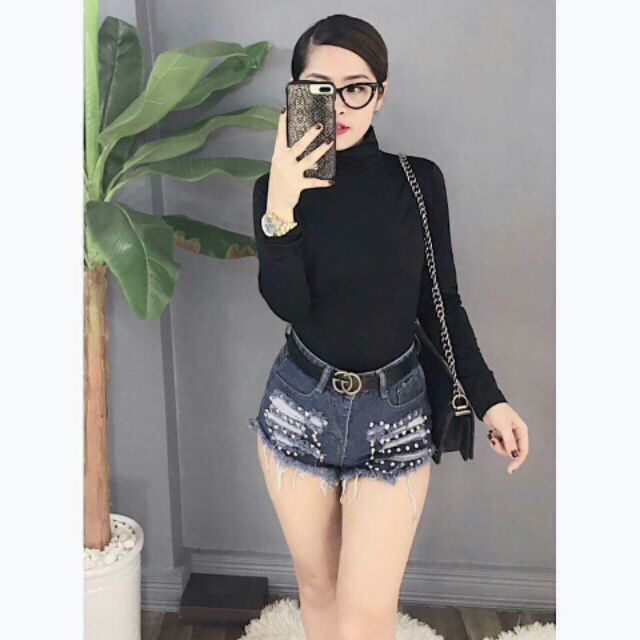 Áo giữ nhiệt nữ cổ 3 phân co giãn 4 chiều, áo thun lạnh body dài tay nhiều màu
