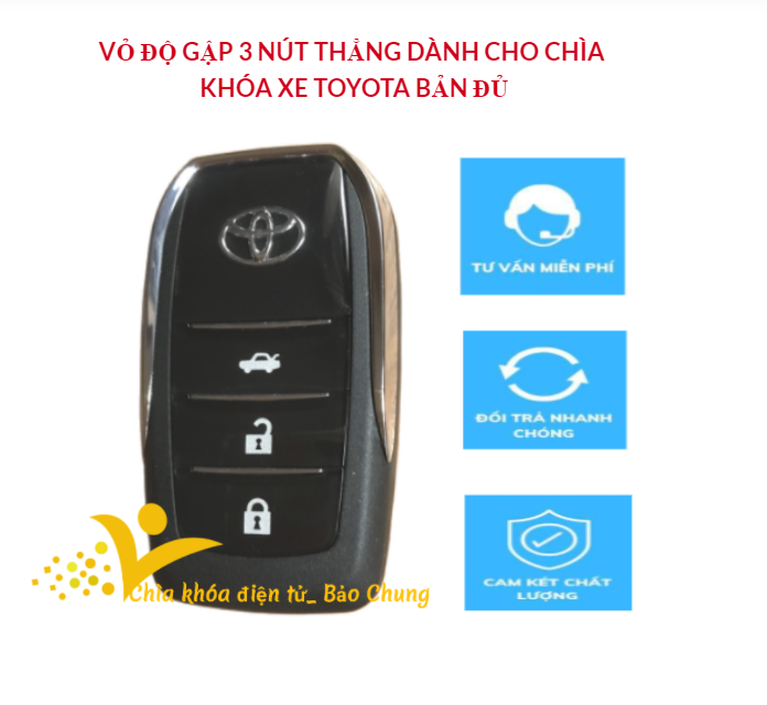 Vỏ chìa khóa Vios đời năm 2019- 2022 có nút mở cốp