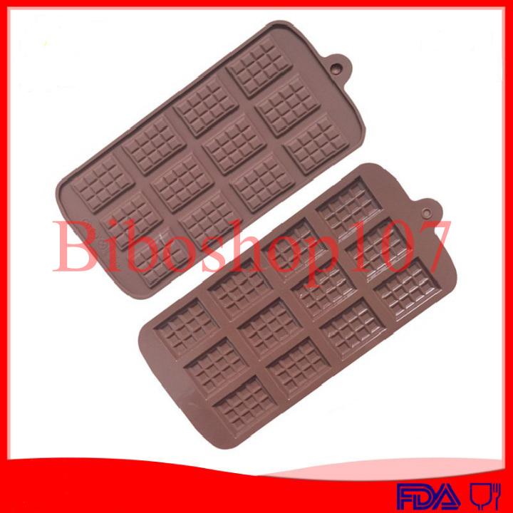 Khuôn silicon làm thạch, rau câu, socola 12 thanh chocolate