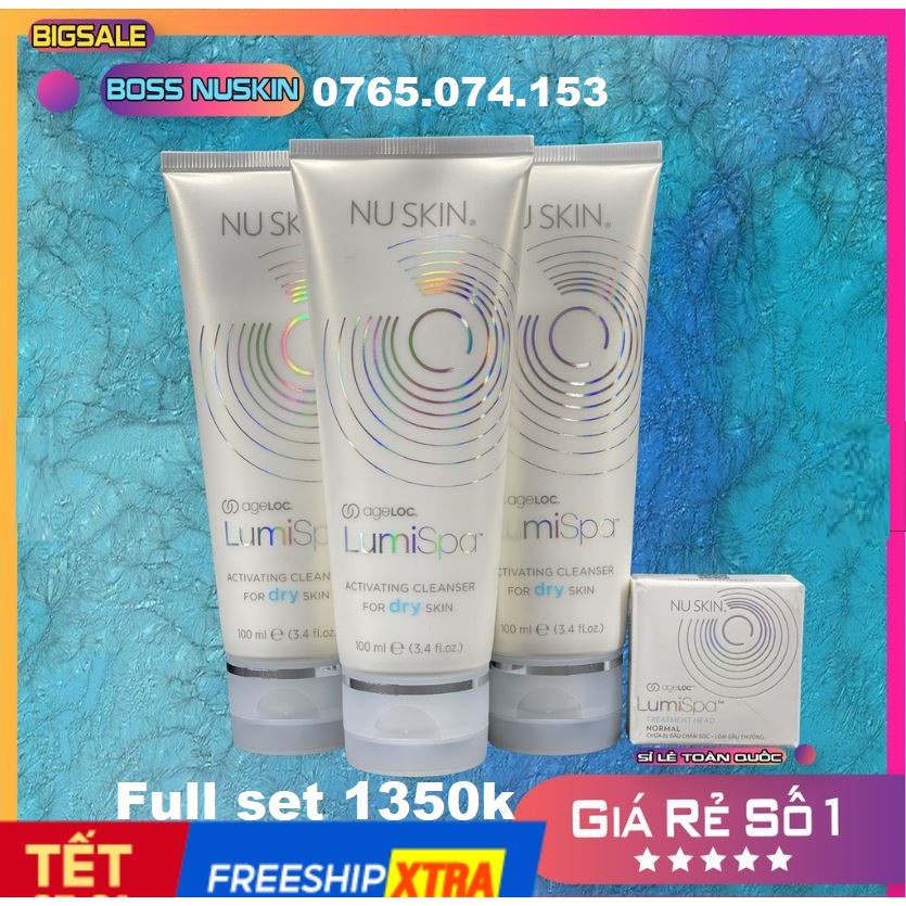 [HCM]Combo 3 Sữa Rửa Mặt Lumispa tặng 1 đầu silicon Lumispa Nuskin