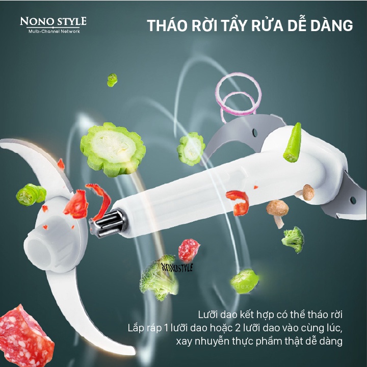 Máy Xay Thịt Thủy Tinh – Cối Xay Đa Năng Cao Cấp Nonostyle