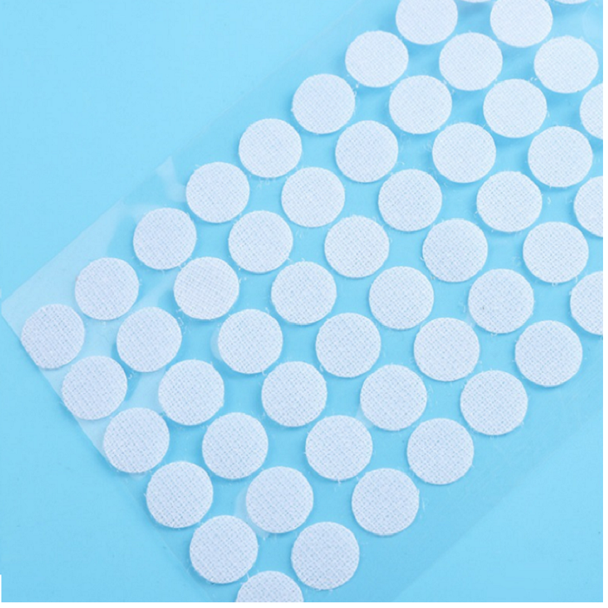 100 tròn chấm dính gai velcro có sẵn keo dán 2cm làm học liệu cho bé