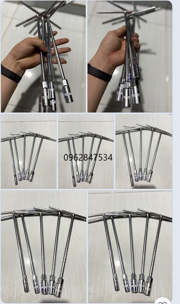 Combo 5 khóa chữ T từ 8-14 dochoixemay