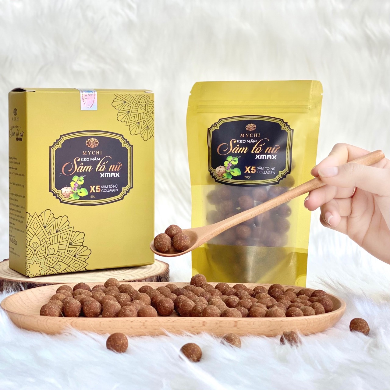 combo 3h Kẹo mầm sâm tố nữ Xmax Mychi