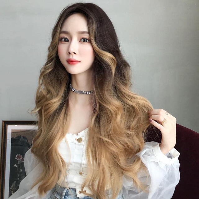 Tóc giả cả đầu omber 2 mái ❤️freeship❤️❤️ mã c8260