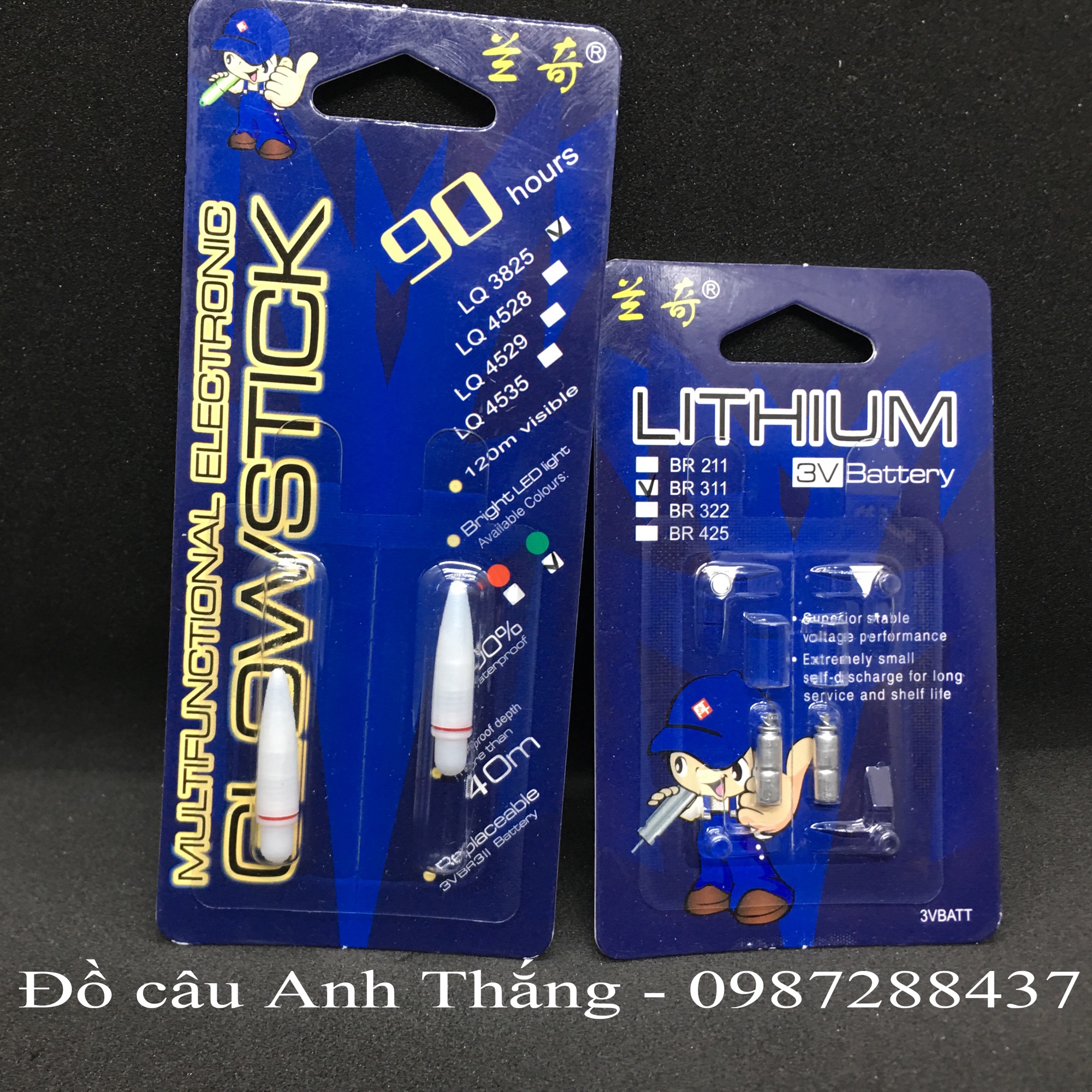 Vỉ pin đèn Led 90h câu lục cao cấp