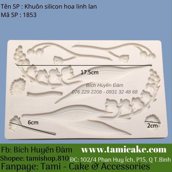 [HCM]Khuôn silicon hoa linh lan 1853