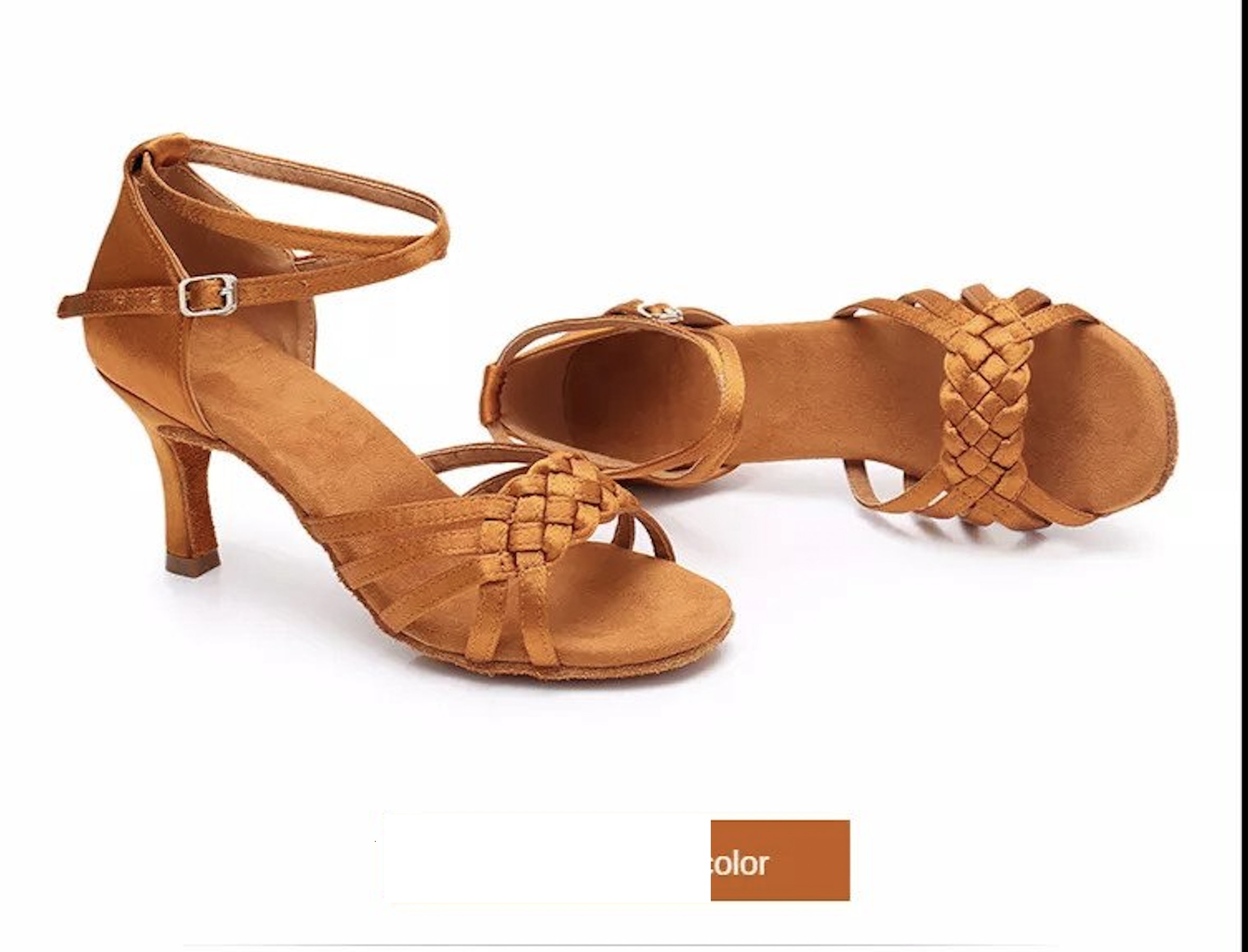 Giày khiêu vũ đế da mềm quai đan cao cấp gót 5cm-7cm
