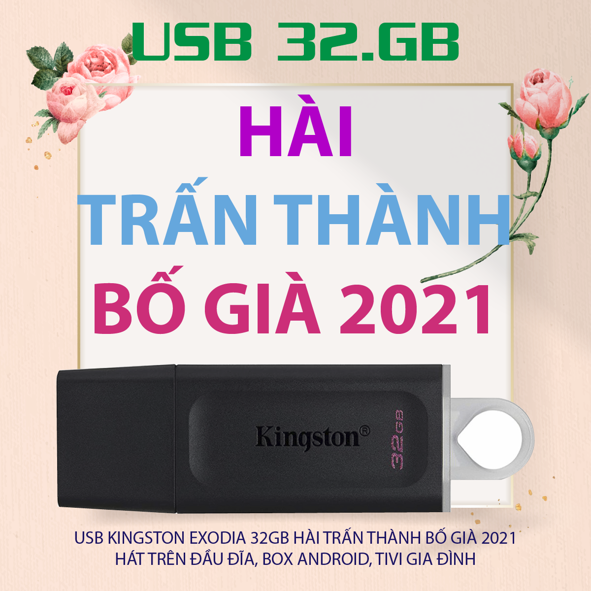 Usb kingston 32gb hài trấn thành bố già 2021 & hoài linh - chí tài bài hát trên xe ô tô