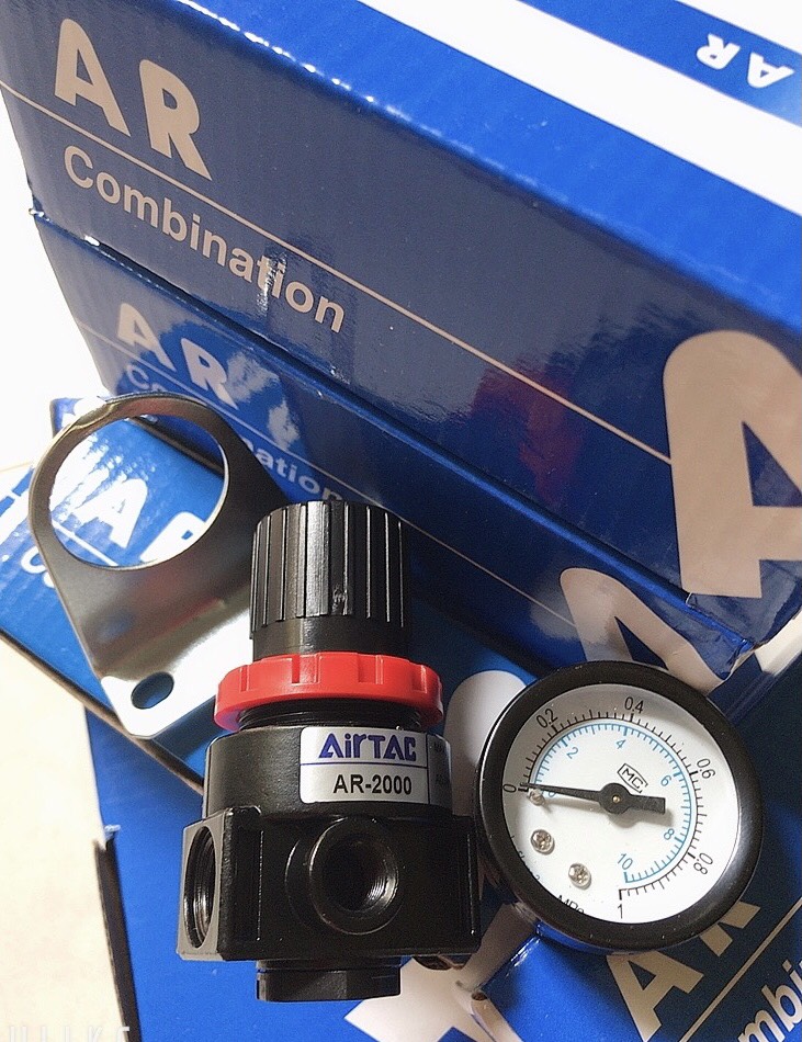 Bộ Van điều chỉnh áp suất khí nén AR2000 (Airtac) - Van điều áp khí nén AR2000