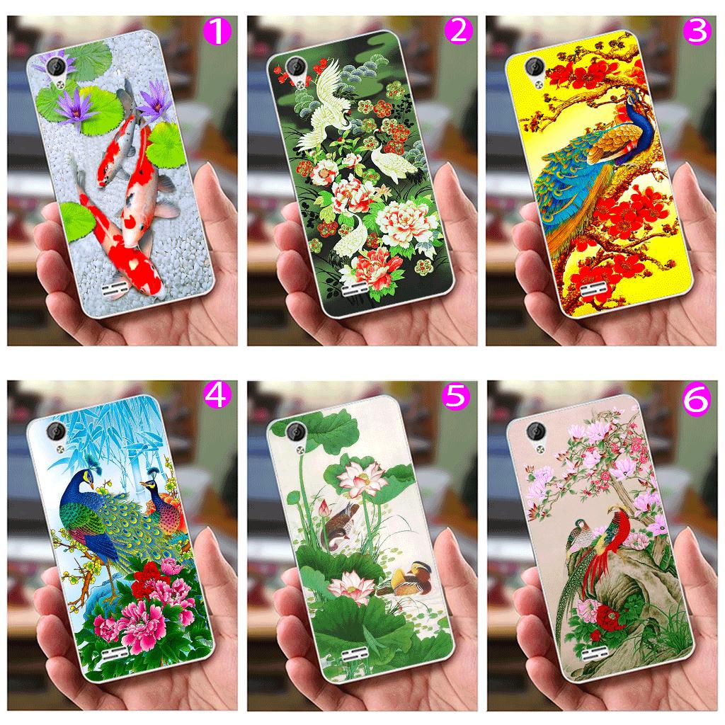 Ốp lưng Vivo Y31 (dẻo viền trắng trong) - Chim Công 02