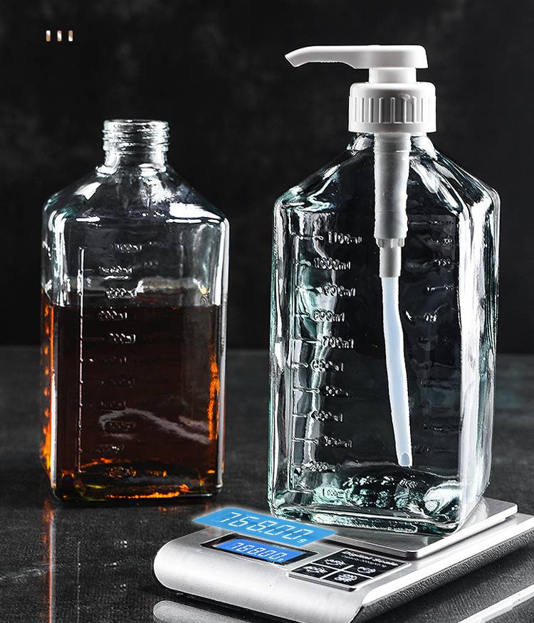 Bình bơm siro bằng thủy tinh 1100ml