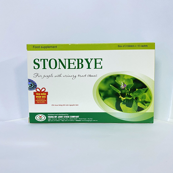 Stonebye - Hỗ trợ giảm sỏi thận, sỏi tiết niệu (Hộp 30 viên)