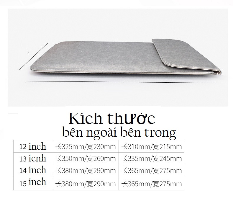 [HCM]Túi chống sốc da cho Macbook laptop