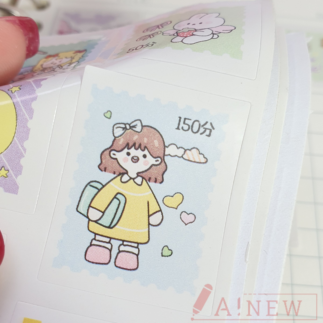 Sticker tem/ Tem dán có hình dễ thương / 72 hình tem dán