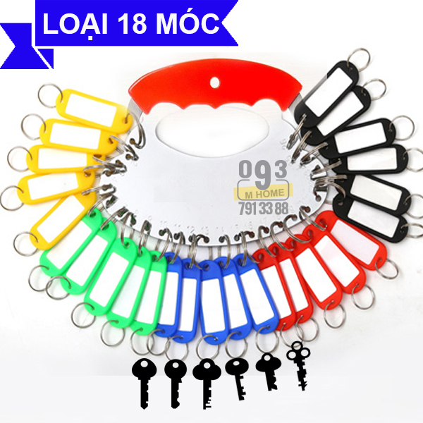 Thickened metal key plate key ring storage can be marked key board classification management key ring buckle key string