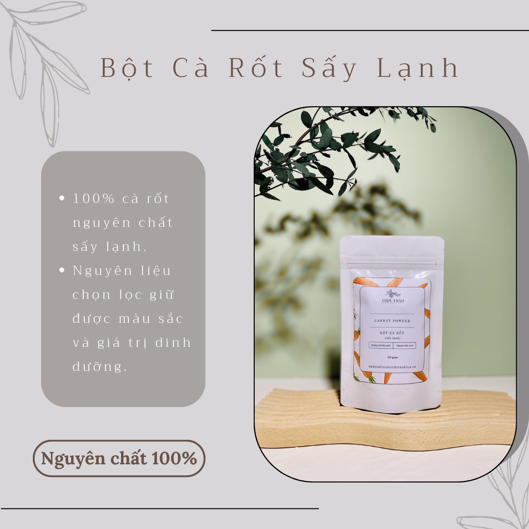 BỘT CÀ RỐT NGUYÊN CHẤT DÙNG TRONG ĂN UỐNG