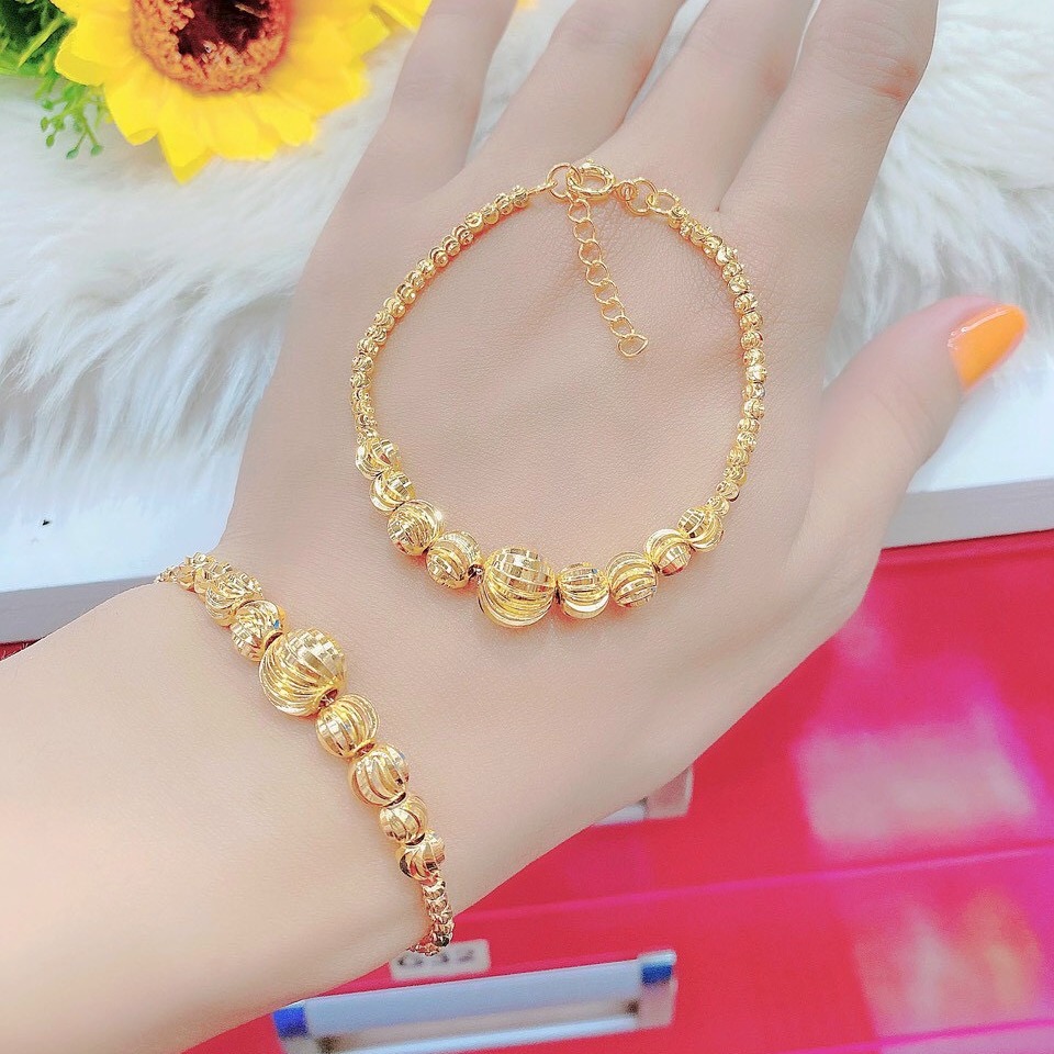 Lắc Tay Bi 2 Màu Lớn Dần Đều Mẫu Mới - Lắc Tay Nữ Đẹp Thời Trang - Bền Màu, Thiết Kế Chắc Chắn - UL77133 - QJ - Dùng Đeo Đi Tiệc Làm Quà Tặng Ý Nghĩa
