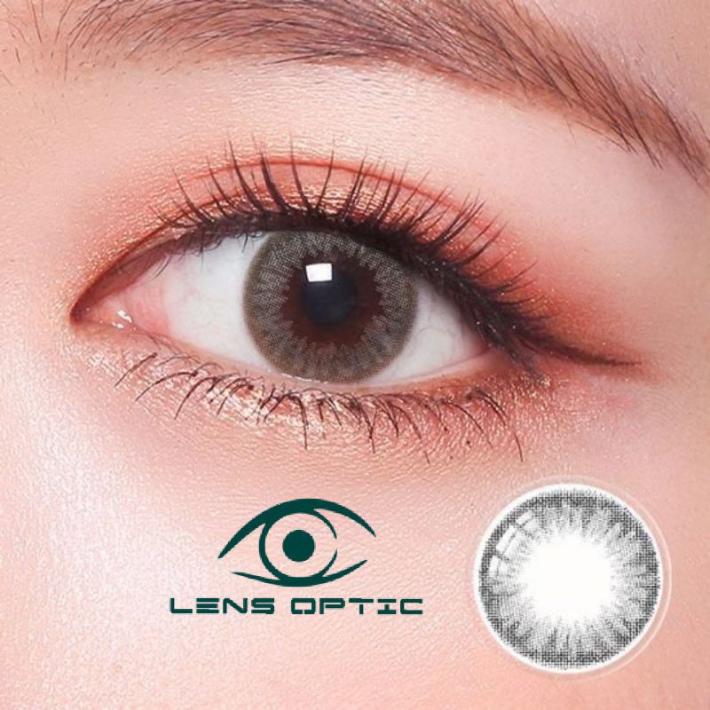 Kính áp tròng 1 ngày màu Suzy Gray, lens mắt màu xám có độ cận - Lens Optic