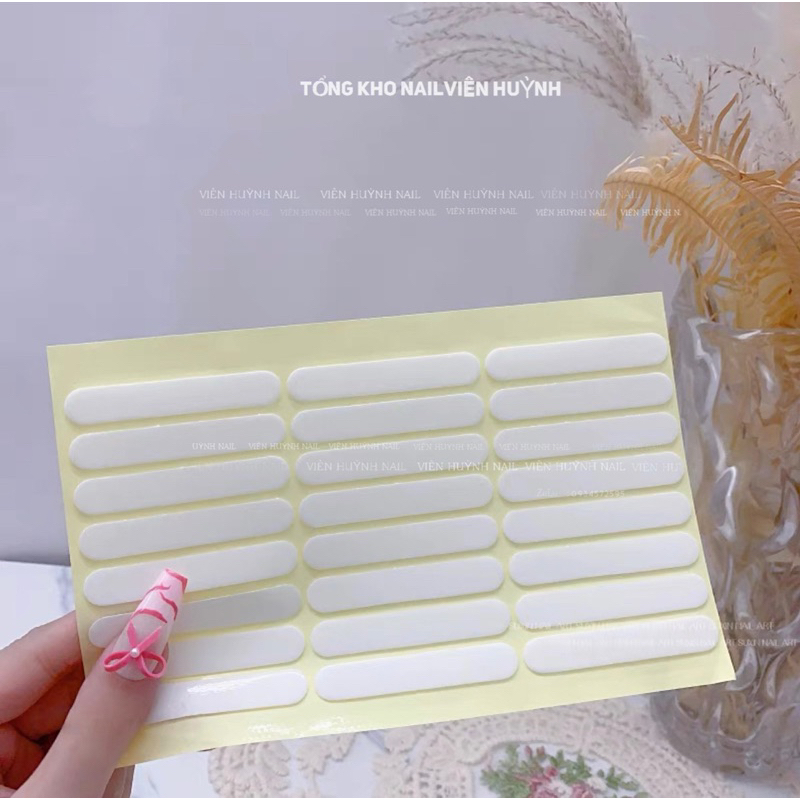 Keo 2 mặt dán móng mẫu, nail box - Set 24 miếng
